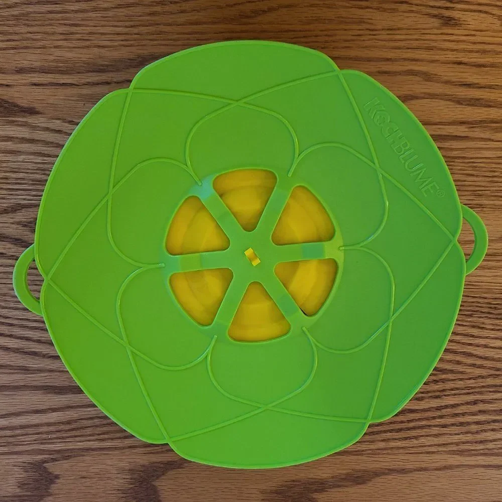 Kochblume TWO Silicone Bowl Pot Lid Covers Spill Stopper Cooking Tool Flower